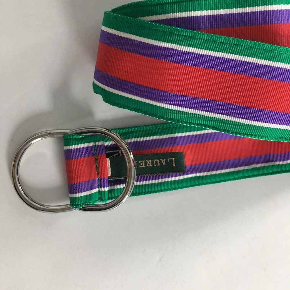 Lauren Ralph Lauren Woman’s Multicolor Stripe Belt - Picture 3 of 8